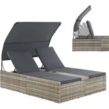 Juskys Syros Polyrattan Doppelliege 