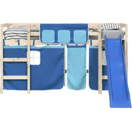 vidaXL Vorhänge für Hochbett Blau Polyester
