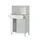 Habitdesign Küchenbeistellschrank Mikrowellenschrank 72 x 40 x 126 cm Weiß/Eiche