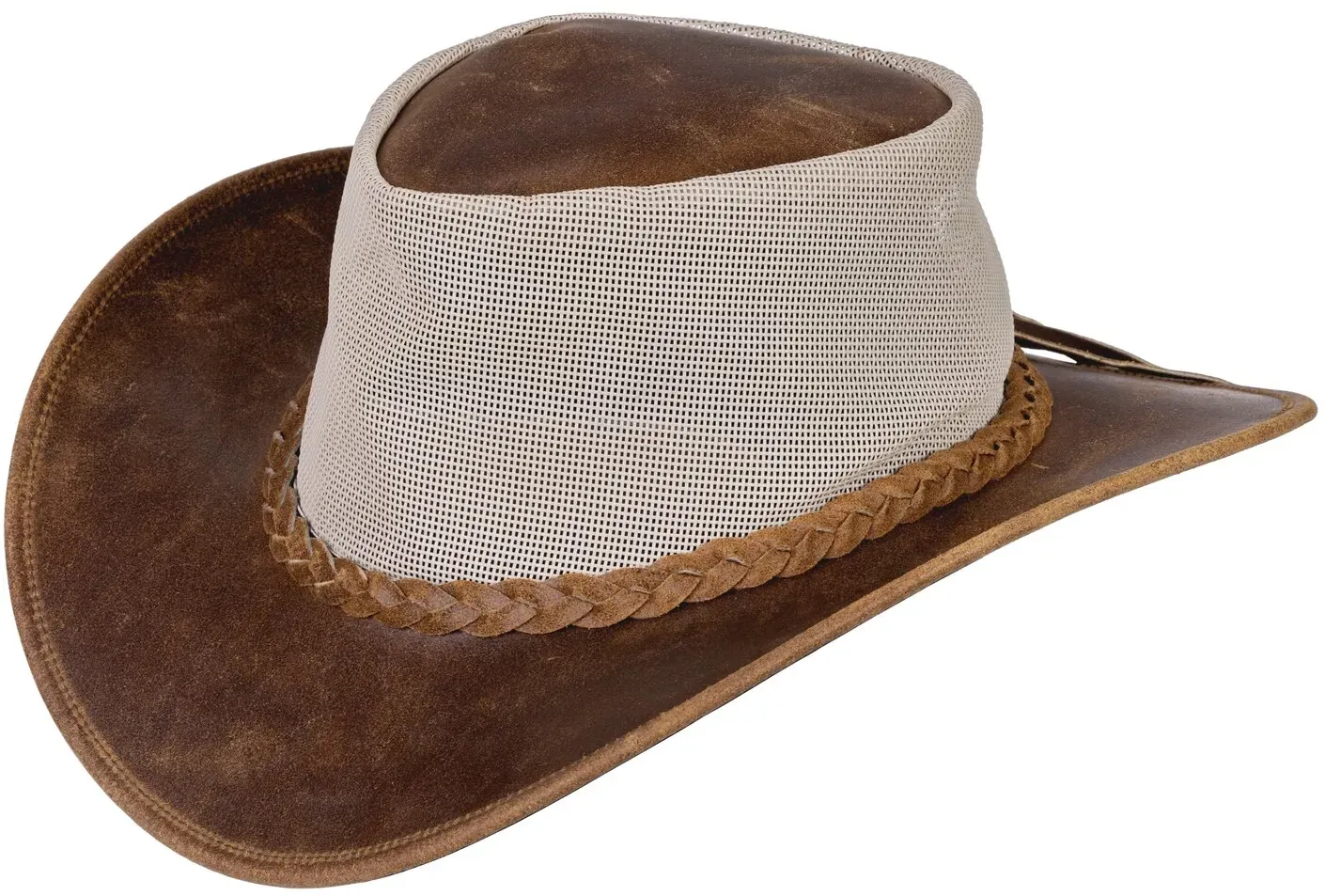 L-pro West Western-Lederhut brown M (57 cm)