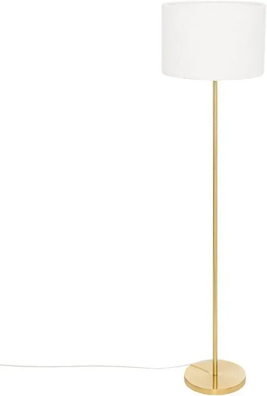 Atmosphera gerade Stehleuchte Tina Bouclette, Goldfuß, Höhe 150 cm