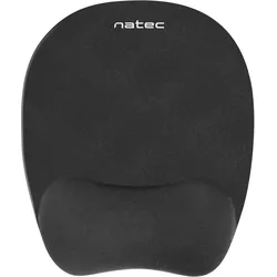 natec Chipmunk, Schwarz, Monochromatisch, Stoff, Memory-Schaum, Gummi, Handgelen