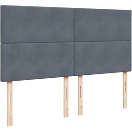 vidaXL Boxspringbett 180 x 200 cm Dunkelgrau