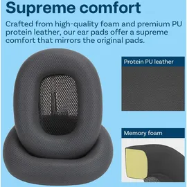 MMobiel Ersatz Ohrpolster AirPods Max Kopfhörer - Protein PolyurethanKopfhörer – Schwarz