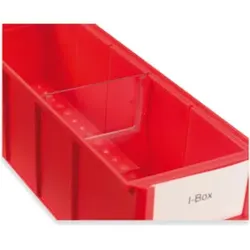 Hünersdorff Trennstege aus SAN für schmale Regalbox transparent