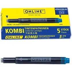 Online-Schreibgeräte 508048 Kombipatrone Rabazzi blau