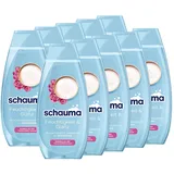 Schauma Schwarzkopf Feuchtigkeits-Shampoo Feuchtigkeit & Glanz (10x 400 ml), Haarshampoo für desundes und glänzendes Haar, Shampoo mit Reiswasser für normales bis trockenes Haar