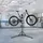 Tectake Fahrradmontageständer, klappbar, Belastbarkeit 50 kg, grau/schwarz