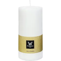 Wiedemann Kerzen 100% Stearin Kerze Weiß 130 x Ø 68 mm