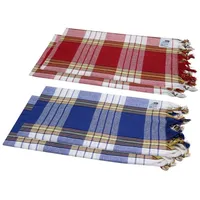 My Hamam Handtuchset 80 x 180 cm blau rot