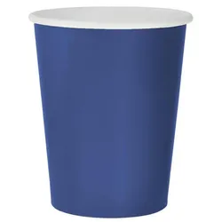 Party Pappbecher 270 ml 14 Stück uni Solid Blue