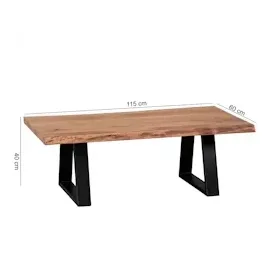 KADIMA DESIGN Couchtisch GAYA aus Massivholz | Gr.: onesize