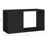 vidaXL TV-Schrank 60x24x32 cm Schwarz Holzwerkstoff