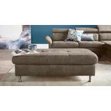 exxpo - sofa fashion Hocker Maretto Luxus-Microfaser 136 x 46 x 70 cm Blau/Grau
