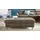 exxpo - sofa fashion Hocker Maretto Luxus-Microfaser 136 x 46 x 70 cm Blau/Grau