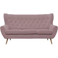 Stylife 3-Sitzer-Sofa Skagen, Rosa, Holz, Eiche, massiv, Uni, 187x101x95 cm, Typenauswahl, Fußauswahl, Stoffauswahl, Hocker erhältlich, Rücken echt, Wohnzimmer, Sofas & Couches, Sofas, 3-Sitzer Sofas