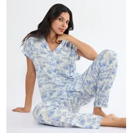Triumph Boyfriend Fit PW X Pyjama Blau M (42)