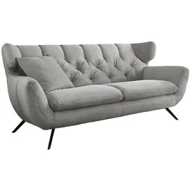 KAWOLA 2,5-Sitzer Charme Cord hellgrau
