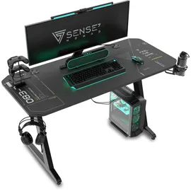 SENSE7 Gaming-Schreibtisch Nomad Cybernetic schwarz 120x60, cm