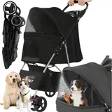 Petjet Kinderwagen Für Hunde, Katzen, Tiere Bis 20 Kg, Faltbare Trageführung