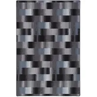 Snapstyle Designer Velour Teppich Mystic Karo Blau Grau 160x160cm