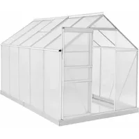 Estexo - Aluminium Gewächshaus Treibhaus 190x190x195 cm inkl. Fundament Tomatenhaus