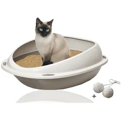Rohrschneider Katzentoilette Shuttle rosa + Spielkugel 2er-Set