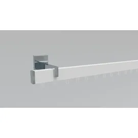 INDEKO Gardinenstange INDEKO "Bern", weiß (weiß, chromfarben), L:390cm, Aluminium, Gardinenstangen, Innenlauf Komplett-Set inkl. Gleitern und Montagematerial