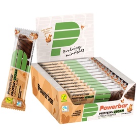 PowerBar Protein Vegan Low in Sugars Bar - 12x42g Salty Almond Caramel