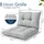 Beautissu Lounge Kissen Set 60 x 60 cm / 60 x 40 cm Hellgrau