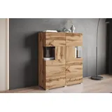 INOSIGN Highboard »Kenia«, Modernes Highboard mit Glastüren, Breite 100 cm