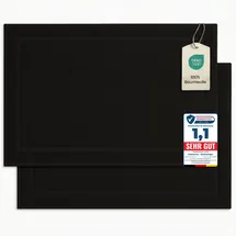 Komfortec Badvorleger Schwarz 50 x 80 cm