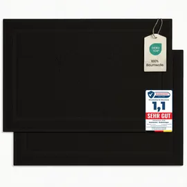 Komfortec Badvorleger Schwarz 50 x 80 cm