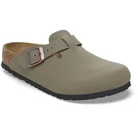 Birkenstock Leder-Clogs "Boston" in Grau - Weite N - 33