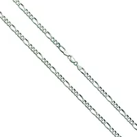 VIVANCE Collierkettchen 925-/ Sterling Silber Figarokette weiß