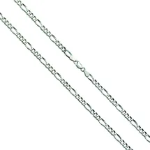 VIVANCE Collierkettchen 925-/ Sterling Silber Figarokette weiß