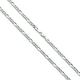 VIVANCE Collierkettchen 925-/ Sterling Silber Figarokette weiß