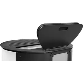 ADURO P1.4 Stahl Weiß/Abdeckplatte Glas