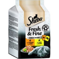 Sheba Multipack Fresh & Fine 36x50g in Gelee Huhn & Truthahn