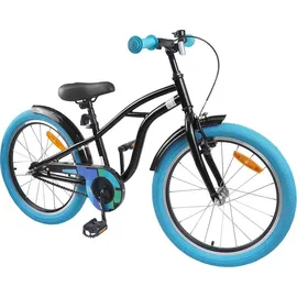 vidaXL Kinderfahrrad 18 Zoll schwarz