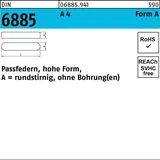 OEM Passfeder DIN 6885 Form A rundstirnig A 10 x 8 x 50 10 Stück
