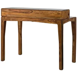 MASSIVMOEBEL24.DE Schreibtisch Sheesham dunkelbraun lackiert