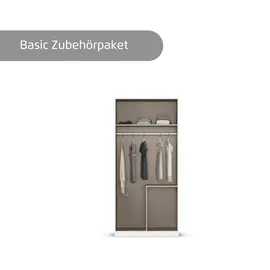Rauch Kleiderschrank RAUCH "Drehtürenschrank Schrank Garderobe Wäscheschrank Schlafzimmer AVOLA", braun (eiche artisan), B:91cm H:229cm T:54cm, Holzwerkstoff, Schränke, Kleiderschrank, mit hochwertigen Stangengriffen aus Metall in Schwarz MADE IN GERMANY