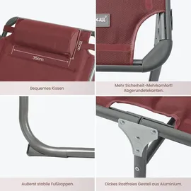 HOMECALL Gartenliege Klappbar Rot