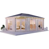 Finntherm Gartensauna Julia-40 ISO Naturbelassen 608 cm x 420 cm