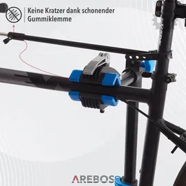Arebos Fahrrad-Montageständer höhenverstellbar 112-188,5 cm 360° drehbar blau/schwarz