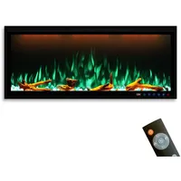GARLIVO Elektrokamin Smart Wall Elektrokamin Einbau/ Wandkamin LED, Elektrischer Kamin mit Fernbedienung, Timer, 3D Flammenspiel, LED Feuer 106 cm