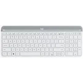 Logitech MK470 Slim Combo Kabelloses Tastatur-Maus-Set, 2.4 GHz Verbindung via Nano-USB-Empfänger, 10m Reichweite, 18-Monate Batterielaufzeit, PC/Laptop, UK QWERTY-Layout - Weiß