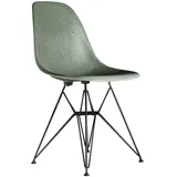 Vitra - Eames Fiberglass Side Chair DSR, basic dark / Eames sea foam green (Filzgleiter basic dark)