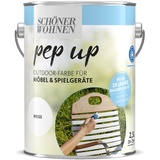 Schöner Wohnen Pep Up Outdoor Farbe weiß 2,5 l für Möbel Spielgeräte